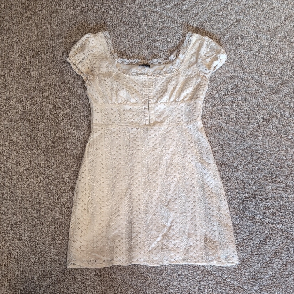 Lace Cap-Sleeve Dress PacSun